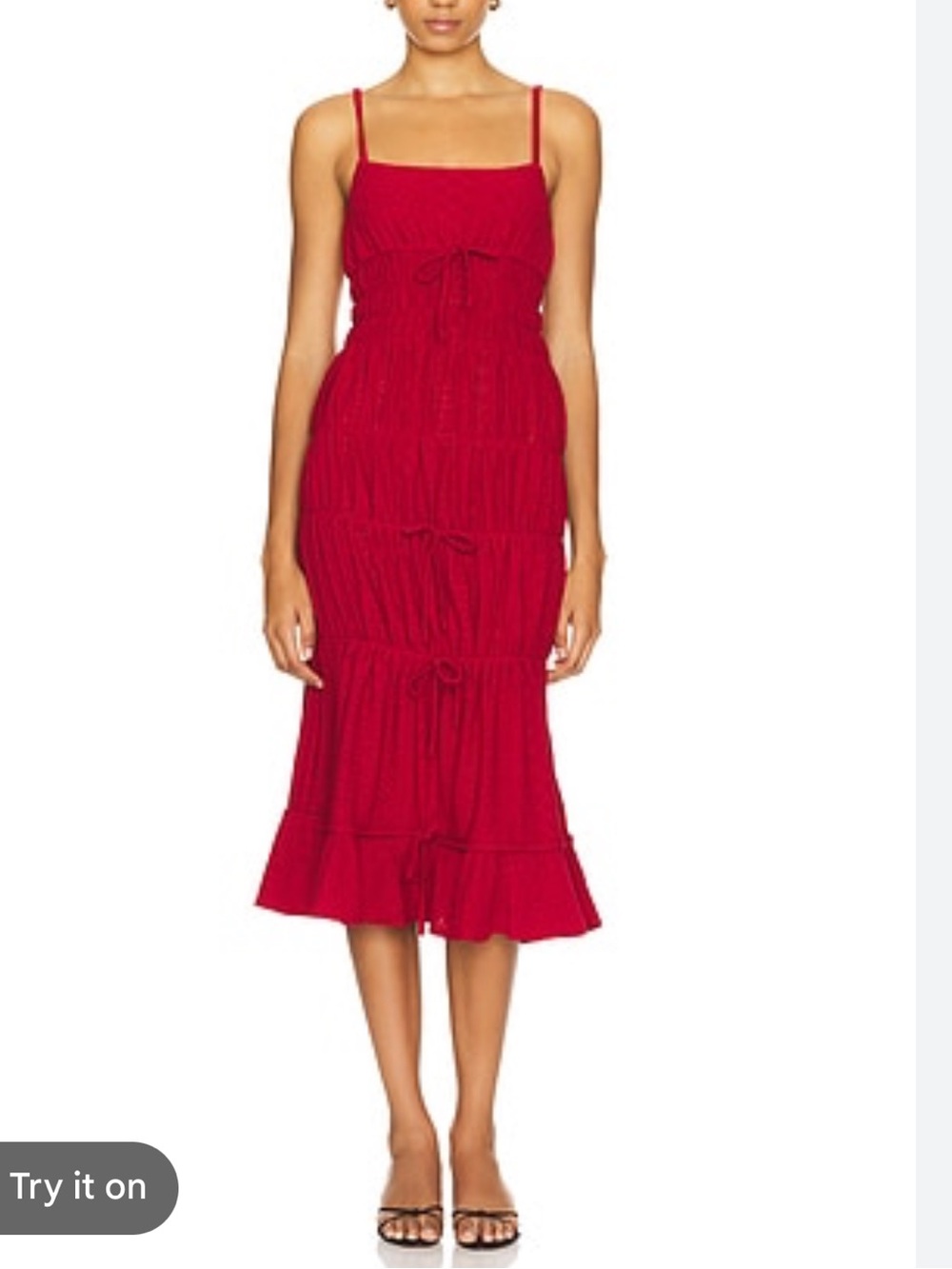 LOBA Manresa Red Midi Dress in Red - Revolve